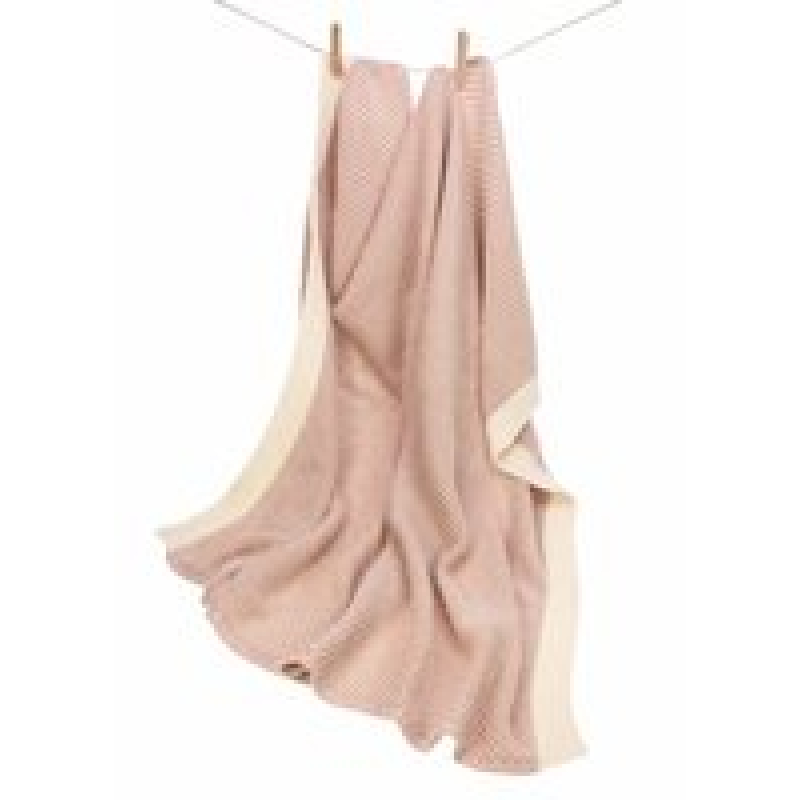 gebreide babydeken roze